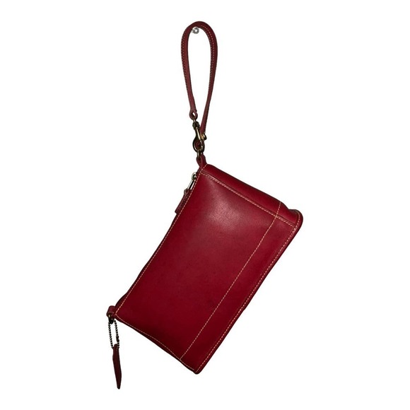 Coach Vintage Red Top-Handle Bleeker Demi-zip 9311 Made in the United States - Picture 10 of 16